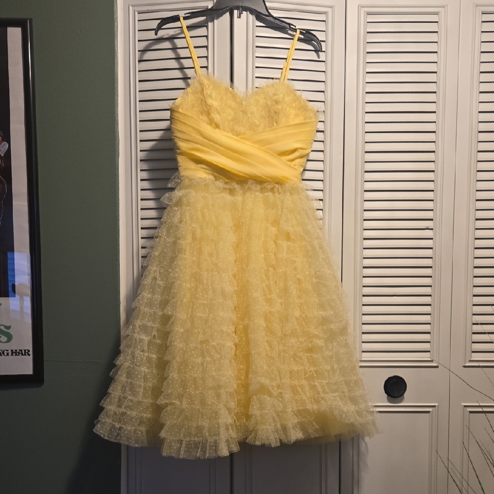 Unique Vintage Yellow Cupcake Dress-RARE Dress-PRICE FIRM
